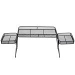 MyGift Black Metal Over The Sink Organizer Shelf Rack, 3 Tiered Bathroom or Kitchen Sink Storage Display Caddy