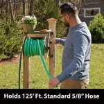 Liberty GARDEN 704 Decorative Cast Aluminum Wall Mount Garden Hose Reel, Holds 125-Feet of 5/8-Inch Hose - Bronze