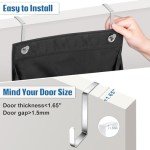 SLEEPING LAMB 2 Pack Narrow Over The Door Shoe Organizer with 8 Large Deep Pockets, Hanging Shoe Rack for Closet Door Storage for Boots, Sneakers (Black)