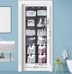 KIMBORA Boots Hanging Shoe Organizer for Closet 12 Extra Large Mesh Pockets Over The Door Shoe Rack for Men Shoes Size 16, Black