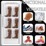 Quzzil Boots Storage Boot Rack Over The Door Hanging Shoe Organizer Tall Boots Hanging Shoe Organizer Hanging Boot Storage with Hooks for Cowboy Boots Long Boots Closet Men's and Woman's Boots