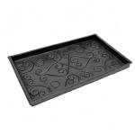 Achla Designs Scrollwork Rubber Boot Tray, Black, 24 inch L, Small