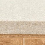 Wooden Shoe Storage Bench Organizer with Cushioned Seat & Adjustable Shelves for Entryway, Hallway, Living Room, or Bedroom, Rattan