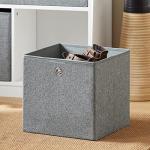 Haotian Entryway Storage Bench with 2 Baskets, Bed Ottoman Storage Cubes, Hallway Livingroom Shoe Bench Shoe Rack Shoe Cabinet with Seat Cushion, Grey, FSR65-K-DG