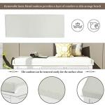 P PURLOVE Rustic Entryway Storage Bench with 3 Drawers and 3 Rattan Baskets Shoe Storage Bench with Removable Cushion for Living Room, Entryway