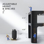 HUANUO Monitor Stand Computer Riser, Monitor Stand for Desk with Adjustable Height and 2 Platforms, Ergonomic Computer Riser, Monitor Riser for Laptops and Monitors, HNMS04V