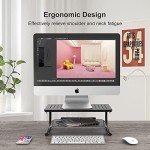 suptek Double-Deck Desk Monitor Stand Riser for Computer,Laptop,Printer, Notebook and All Flat Screen Display with Vented Metal Platform and 4 Inches Height Underneath Storage (MST002)