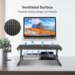 suptek Double-Deck Desk Monitor Stand Riser for Computer,Laptop,Printer, Notebook and All Flat Screen Display with Vented Metal Platform and 4 Inches Height Underneath Storage (MST002)