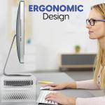 DuraClear Mac Mini Monitor Stand - Acrylic Monitor Stand Riser with Storage Shelf for Mac Mini, Hard Drives, and Other Devices