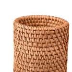 Eiyye Handmade Rattan Pencil Holder, Handmade Makeup Brush Holder, Wicker Pen Holder for Office&Home Desktop Organizer