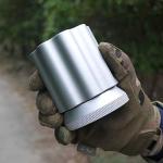 QIAN76 Rotating Revolver Pen Holder, Gun Cylinder Pen Holders, Favorite Pencil Holder and Perfect Stationery Supplies (Silver)