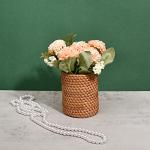 Eiyye Handmade Rattan Pencil Holder, Handmade Makeup Brush Holder, Wicker Pen Holder for Office&Home Desktop Organizer