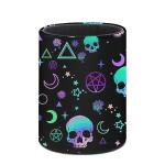 XUWU Magic Skull Pen Holder Pencil Organizer Cute Pencil Cup Desk Decor Makeup Brush Holder PU Multifunctional Office Suppliesfor Home Classroom School