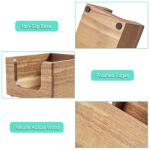 Bivvclaz Acacia Wood Sticky Note Holder, Post It Note Dispenser for Office Desk Accessories, Self Stick Note Pad Holder, Memo Pad Holder Dispenser Organizer for School Office Desk Supplies