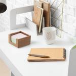 Bivvclaz Acacia Wood Sticky Note Holder, Post It Note Dispenser for Office Desk Accessories, Self Stick Note Pad Holder, Memo Pad Holder Dispenser Organizer for School Office Desk Supplies