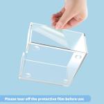GVPIPYS Sticky Note Holder, Clear Acrylic Notepad Holder for 3" x 3" Sticky Note Storage,Acrylic Sticky Note Dispenser for Classroom and Office Desk Organizer