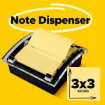 Post-it Pop-up Notes Dispenser, 3 in x 3 in, Black Base Clear Top, 6-Pack