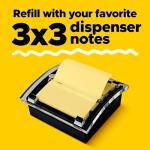 Post-it Pop-up Notes Dispenser, 3 in x 3 in, Black Base Clear Top, 6-Pack