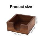 Buqoo Walnut Wooden Sticky Note Holder, Self Stick Note Holder Memo Pad Holder Dispenser Organizer, Post It Note Dispenser Cube Holder for 3 x 3 Sticky Notes for School Office Home Desk Accessories