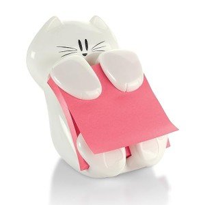 3M Post-it Sticky Notes Cat Dispenser, Pop-up, Blue, 3.0x3.0 inches, 45 Sheets, 1 Count