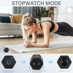 Rotating Pomodoro Timer 5, 25, 10 30,60 Mins Preset Stopwatch, Desk Flip ProductivityTimer, ADHD Tool Hexagon, Vibration/Mute/Alarm, for Work, Study, Back to School, Kitchen, Black