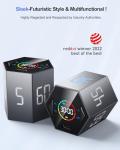Ticktime Pomodoro Timer Cube, Hexagon Productivity Timer, Pause & Resume, Silent, Vibrate & Adjustable Sound Alert, for ADHD, Task, Work, Study, 5/15/25/30/45/60min & Custom Countdown,Gray