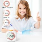 Visual Timer for Kids - 60 Minute Digital Night Vision Countdown Timer Visual for Classroom, Homework, ADHD, and Time Management Tool (White)