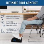 Foot Rest for Under Desk at Work - Memory Foam Office Foot Stool & Under Desk Footrest Leg Elevation Pillow for Gaming & Home Office, Supports Posture