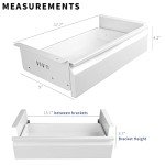 VIVO 16 inch Under Desk Slide Out Drawer Without Shell, Home Office Storage Organizer, White, DESK-AC03A-W