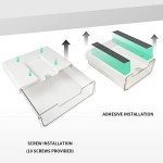 YOOUSOO Large Under Desk Drawer,2 Packs Self-Adhesive Under Desk Storage Organizer,Hidden Desk Drawer Slide-out,Attachable Pen Holder for Office Home School Kitchen