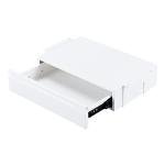 OSteed Under Desk Drawer 18", Pull-out Storage Organizer with Large Slide Extension Mounted Under Flat Wooden Table or Workbench, White_Normal Version