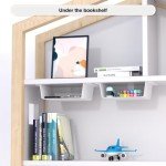 4 Pack Adhesive Under Desk Hanging Shelf Mount Drawer Organizer, Attachable Plastic Under Desk Storage Tray for Standing Desks, Tables, Workstations, Gaming, Cabinet, Increase Storage Space - White