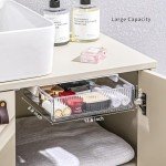 Submatches Under Table Desk Drawer Storage Organizer, Attachable Under Desk Storage, Strong Adhesive Pencil Drawer Slide Out, Add a Hidden Under Mounted (Extra Large)