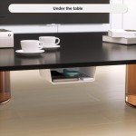 4 Pack Adhesive Under Desk Hanging Shelf Mount Drawer Organizer, Attachable Plastic Under Desk Storage Tray for Standing Desks, Tables, Workstations, Gaming, Cabinet, Increase Storage Space - White