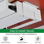 OSteed Under Desk Drawer 18", Pull-out Storage Organizer with Large Slide Extension Mounted Under Flat Wooden Table or Workbench, White_Normal Version