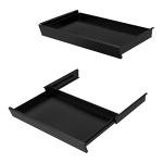 Stand Up Desk Store Add-On Office Sliding Under-Desk Drawer Storage Organizer for Standing Desks | Requires 14" of Front to Back Clearance Beneath Desks and Tables (Black)