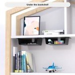 2 Pack Adhesive Under Desk Hanging Shelf Mount Drawer Organizer, Attachable Plastic Under Desk Storage Tray for Standing Desks, Tables, Workstations, Gaming, Cabinet, Increase Storage Space - Black
