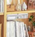 ShellKingdom 2 Pack Under Desk Drawer Organizers, Slide-Out Under Mount Storage Drawer for Pencil Office Organizer, Suitable for Office/Home/Kitchen/School (White)