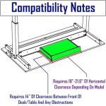 Stand Up Desk Store Add-On Office Sliding Under-Desk Drawer Storage Organizer for Standing Desks | Requires 14" of Front to Back Clearance Beneath Desks and Tables (Black)