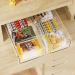 COZYWELL 2 PACK Self-Adhesive Under Desk Drawer, Hidden Under Desk Storage Drawer With Divider for Home Office Kitchen Stationary Organization, 1 Large & 1 Medium, No Drilling