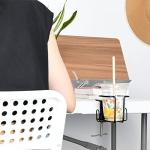 LEKUSHA Large Desk Cup Holder, Clip On Table Anti-Spill Cup Holder for Lawn Chair, Horizontal or Vertical Mount, Pack of 1, Black