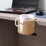 Anti-Spill Table Edge Clamp Cup Holder - Desk Side Drinking Cup Holder Clip for Home & Gaming Desk Accessories (1 Pack)