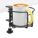 Hayder Large Desk Cup Holder Clamp, Metal Anti-Spill Table Cup Holder, Office & PC Gaming Desk Accessories, Compatible with Universal Cup Bottle Mug