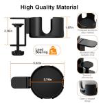 ONDAIUN Large Desk Cup Holder Clamp， Anti-Spill Cup Holder for Your Desk or Table,Cup Holder Inner Diameter 9.5cm，Capacity 5kg/11lb Compatible with Universal Cup, Bottles(Black) (Desk Cup Holder)