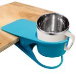 Jiozermi Drinking Cup Holder Clip, Desk Drink Holder Clip Adirondack Chair Cup Holder with Clip Cup Clip Holder for Water Drink Beverage Soda Coffee Mug(Blue)
