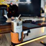cowinational Luxury 2-in-1 Desk Cup Holder (Wooden Design)