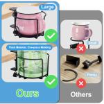 Hayder Large Desk Cup Holder Clamp, Metal Anti-Spill Table Cup Holder, Office & PC Gaming Desk Accessories, Compatible with Universal Cup Bottle Mug