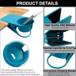 Jiozermi Drinking Cup Holder Clip, Desk Drink Holder Clip Adirondack Chair Cup Holder with Clip Cup Clip Holder for Water Drink Beverage Soda Coffee Mug(Blue)