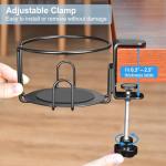 Hayder Large Desk Cup Holder Clamp, Metal Anti-Spill Table Cup Holder, Office & PC Gaming Desk Accessories, Compatible with Universal Cup Bottle Mug