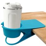 Jiozermi Drinking Cup Holder Clip, Desk Drink Holder Clip Adirondack Chair Cup Holder with Clip Cup Clip Holder for Water Drink Beverage Soda Coffee Mug(Blue)